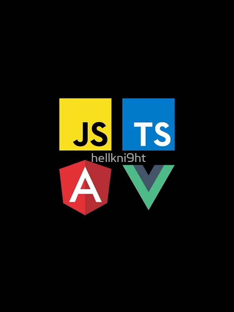Thumbnail 4 of 4, iPhone Case, Vue, TypeScript, Angular and JavaScript (Black) designed and sold by hellkni9ht.