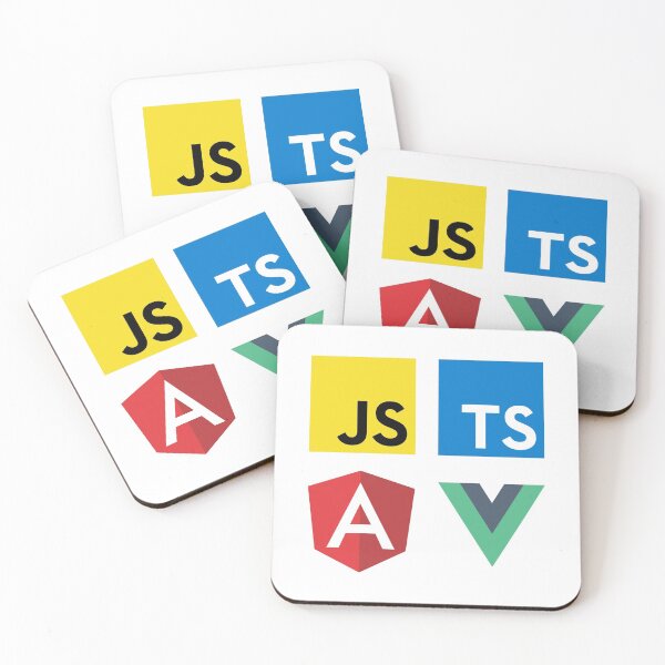 Item preview, Vue, TypeScript, Angular and JavaScript (White) designed and sold by hellkni9ht.