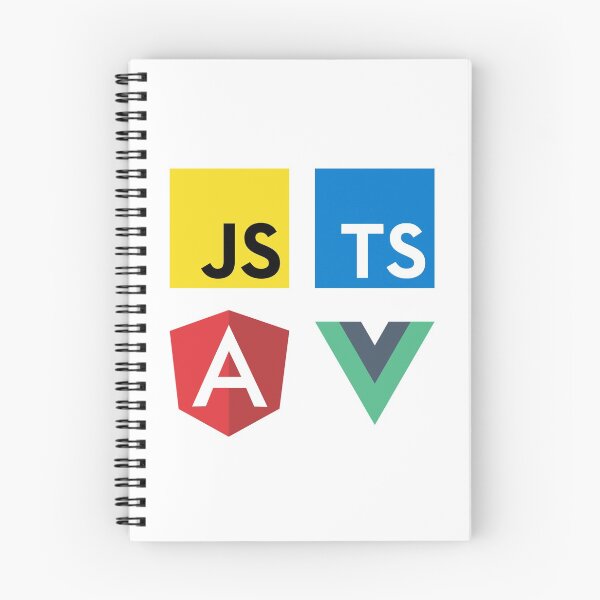 Artikelvorschau, Vue, TypeScript, Angular und JavaScript (Weiß) entworfen und verkauft von hellkni9ht.