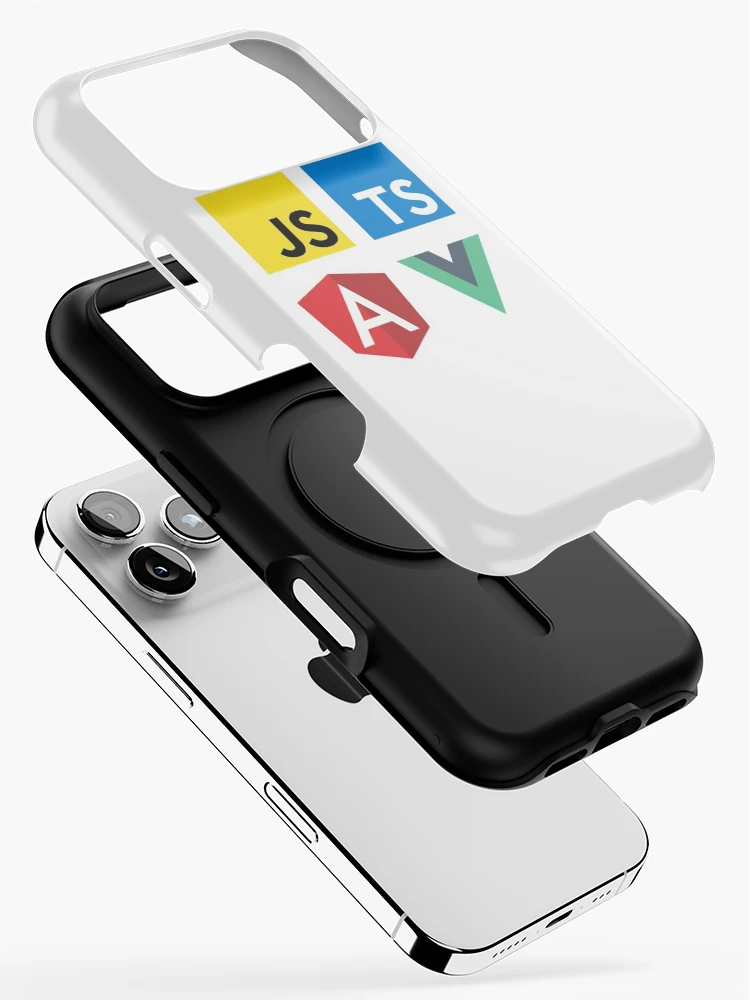 Thumbnail 2 of 4, iPhone Case, Vue, TypeScript, Angular and JavaScript (White) designed and sold by hellkni9ht.