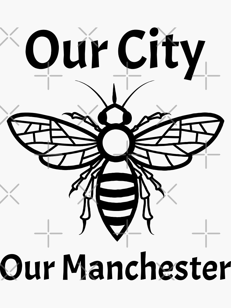 Thumbnail 3 of 3, Sticker, Our City, Our Manchester Bee designed and sold by tribbledesign.