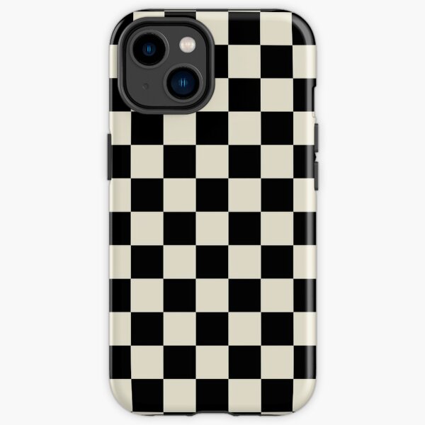 Black + Off-White Checkerboard iPhone Tough Case