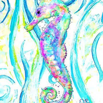 Artwork thumbnail, Seahorse Swimming in the Ocean by Jan Marvin Art Studio