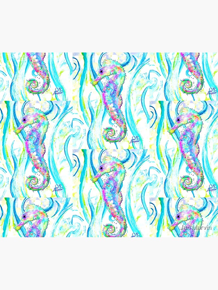 Seahorse Swimming in the Ocean by janmarvin