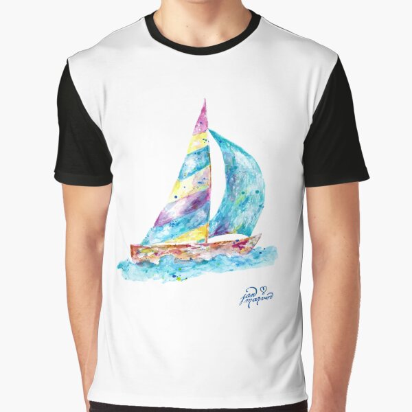 Sailboat by Jan Marvin Graphic T-Shirt