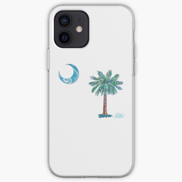 Palmetto Tree and Moon by Jan Marvin iPhone Soft Case