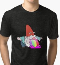 Rainbow Vomiting Gnome Tri-blend T-Shirt