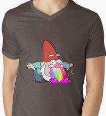 Rainbow Vomiting Gnome Men's V-Neck T-Shirt