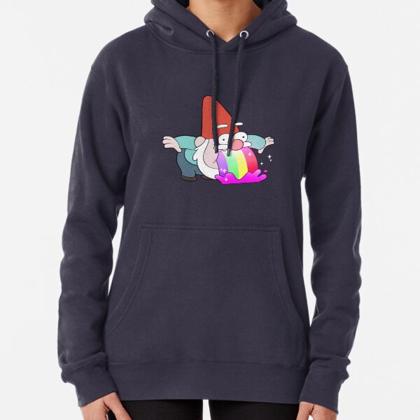 Rainbow Vomiting Gnome Pullover Hoodie
