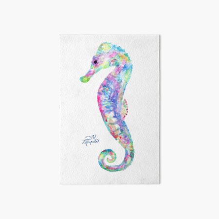 Seahorse watercolor Art Board Print