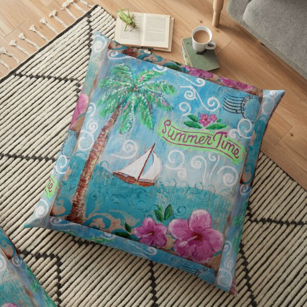 Summertime by Jan Marvin Floor Pillow