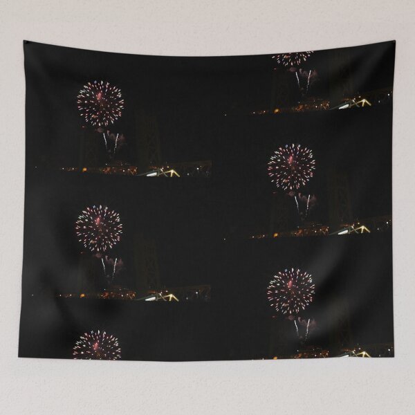 Item preview, New Year's On The Bridge - Multicolored Fireworks designed and sold by LemonsandInk.