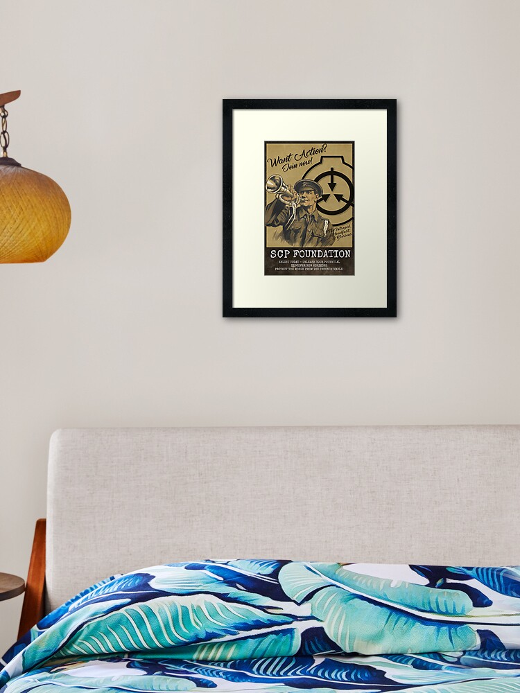 Scp Foundation Recruitment Poster Framed Art Print By Voyageroftime Redbubble