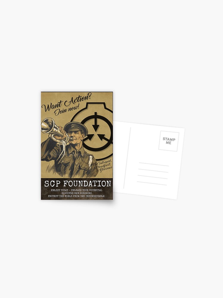 Scp Foundation Recruitment Poster Postcard By Voyageroftime Redbubble