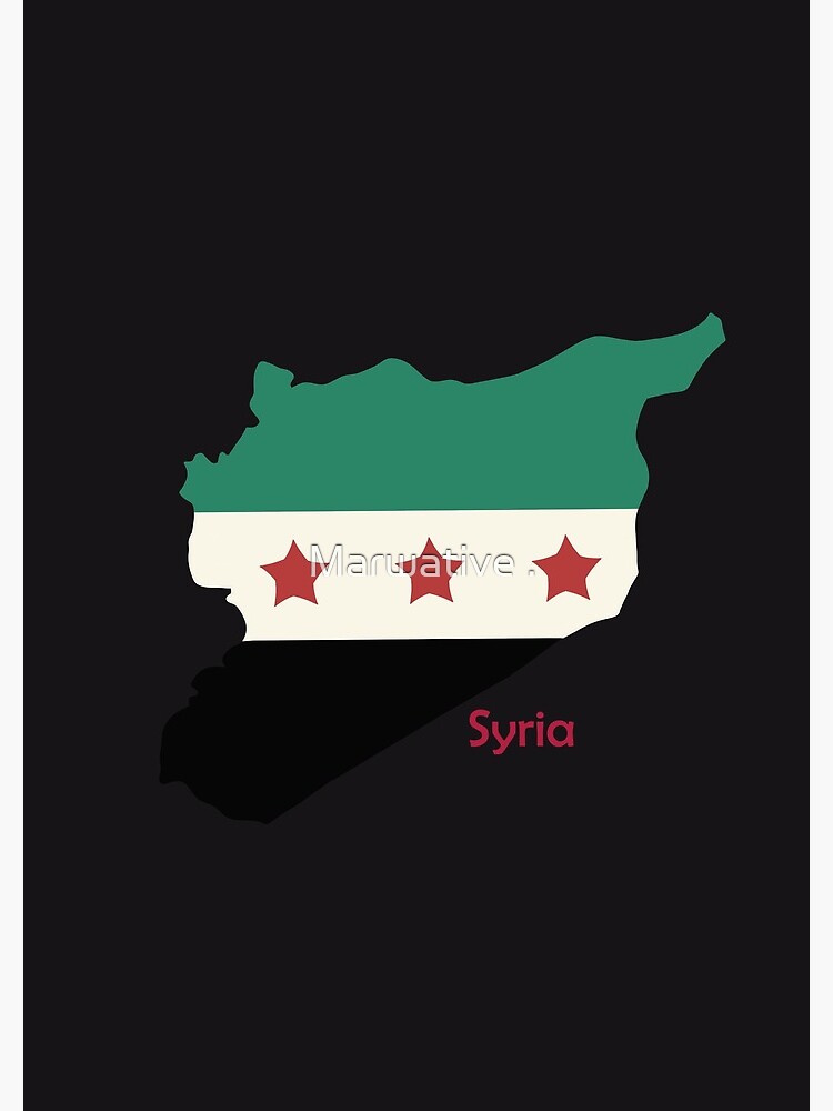 Spiralblock for Sale mit Syrien Alte Flagge und Karte von Marwative .