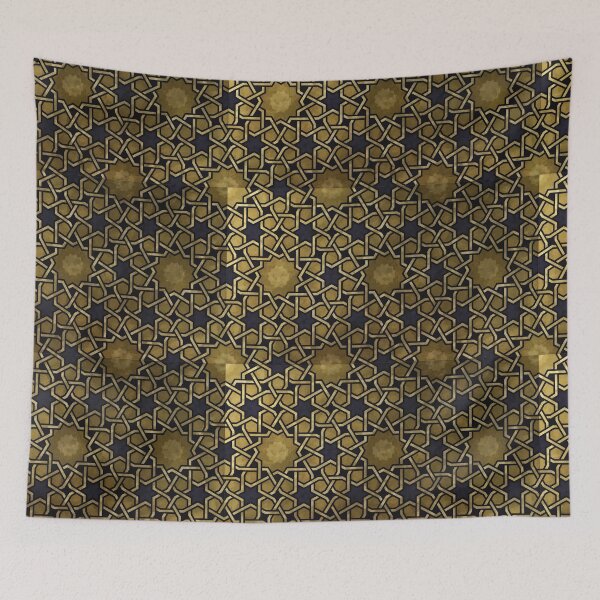 Item preview, Golden Islamic Middle Eastern Arab Mandala Pattern designed and sold by Mandala Peace.