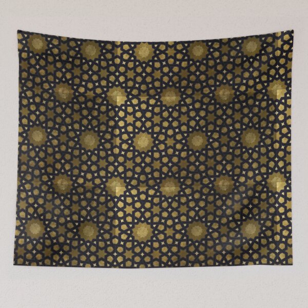 Item preview, Golden Islamic Middle Eastern Arab Mandala Pattern designed and sold by Mandala Peace.