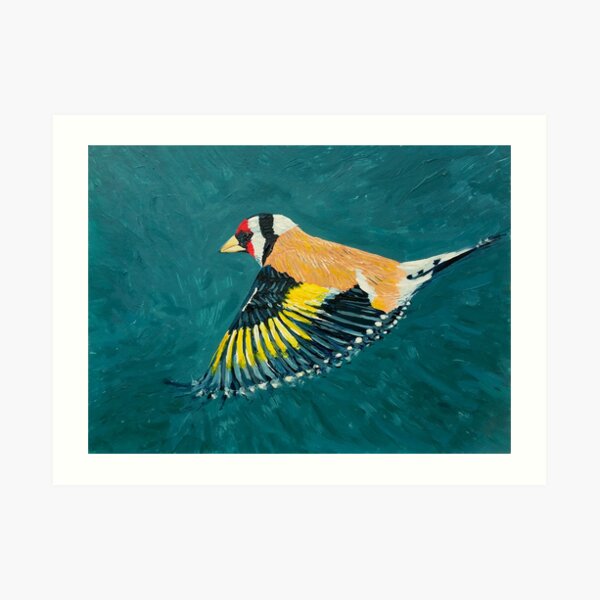 Goldfinch in Flight Art Print