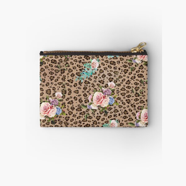 Item preview, Leopard cheetah flower roses leather  skin pattern background, designed and sold by JrNergal.
