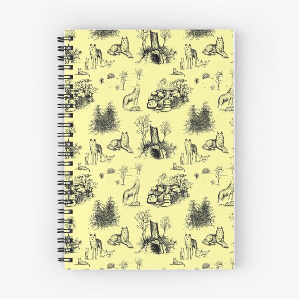 Item preview, Eurasian Wolf Toile Pattern (Yellow and Black) designed and sold by illucalliart.