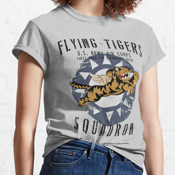 Vista previa del artículo con la obra «Flying Tigers Squadron US Army Air Corps WWII Vintage», diseñado y vendido por RealPilotDesign.