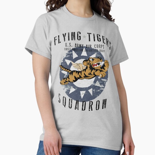 Vista previa del artículo con la obra «Flying Tigers Squadron US Army Air Corps WWII Vintage», diseñado y vendido por RealPilotDesign.
