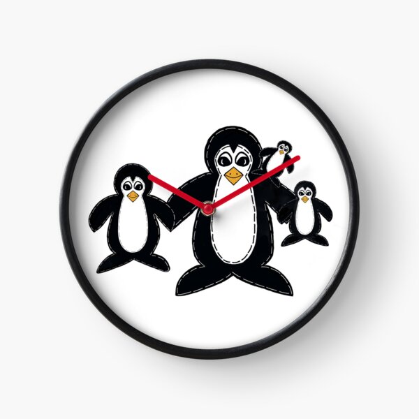 TOY PENGUIN FAMILY Clock