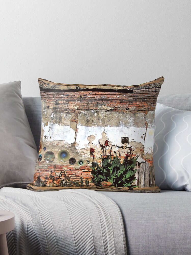 Old time shop pottery throw pillows