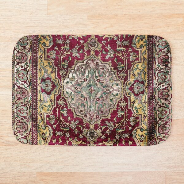 Farahan Arak West Persian Silk Rug Print Bath Mat