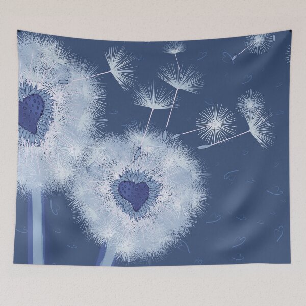 Item preview, Love Blue Dandelions Hearts Design designed and sold by oursunnycdays.