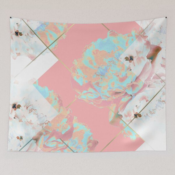 Item preview, Abstract Blush Geometric Peonies Flowers Design  designed and sold by oursunnycdays.