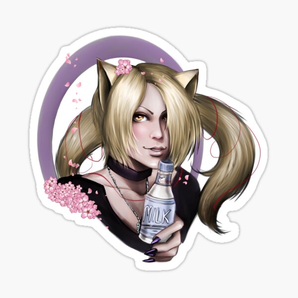 Milk Lover Uruha Kitty Sticker