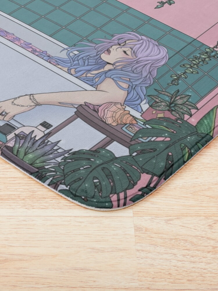 Bath Mat, Urban Mermaid designed and sold by Kelsey Smith