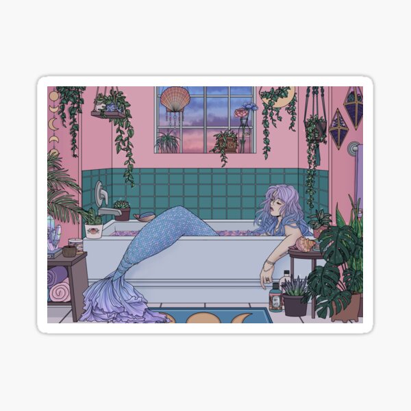 Städtische Meerjungfrau Sticker
