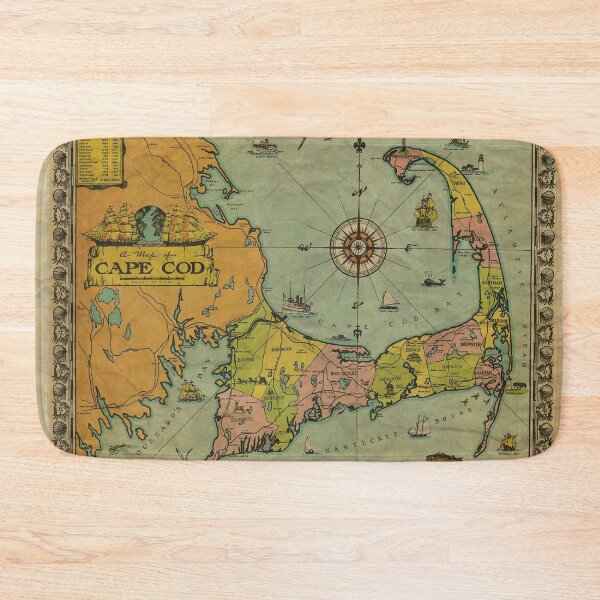 Item preview, Old Time Cape Cod Map designed and sold by WigOutlet.