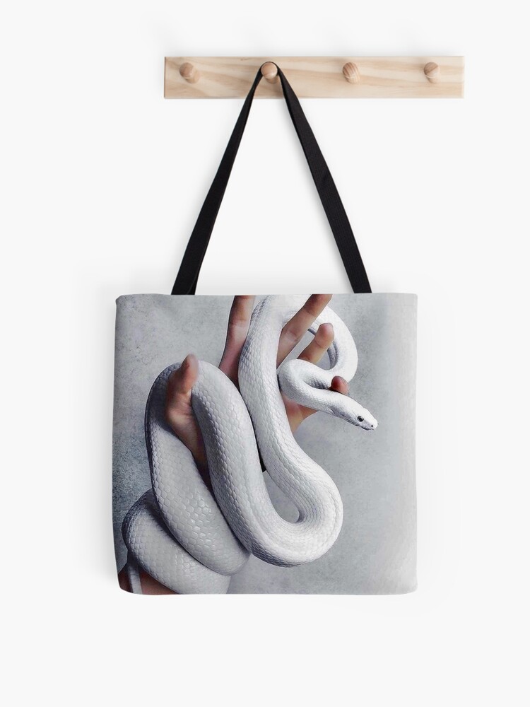 White snake outlet print bag