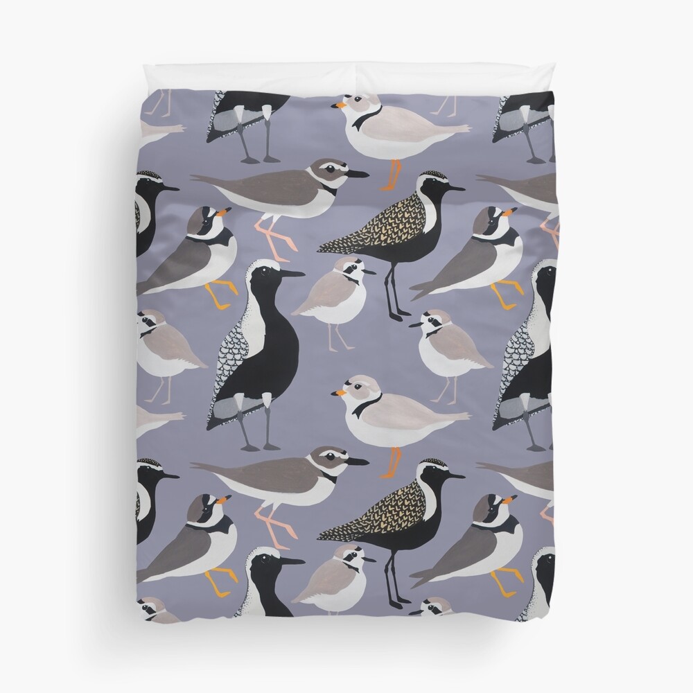 Plethora of Plovers Duvet Cover