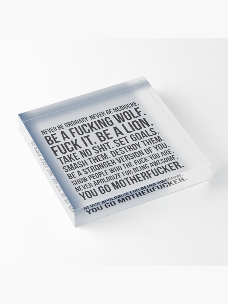 Alternate view of Never Be Ordinary Acrylic Block