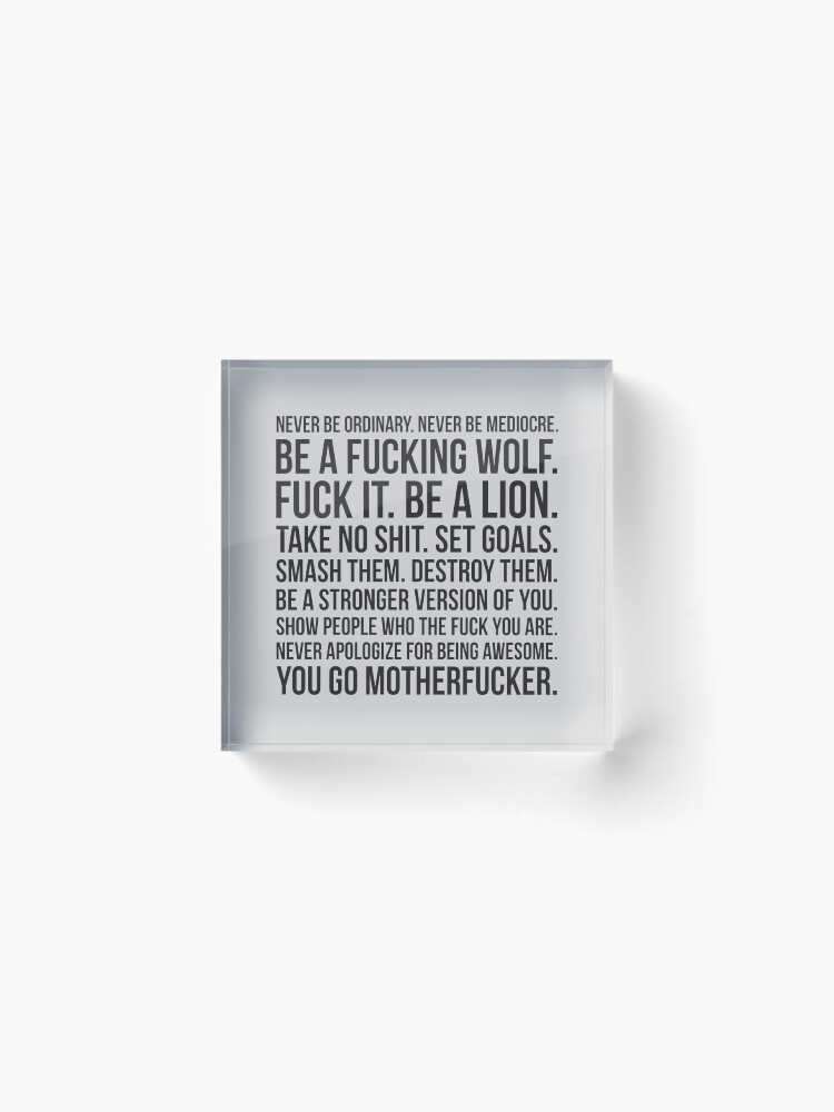 Alternate view of Never Be Ordinary Acrylic Block