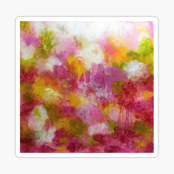 Item preview, A Mother's Love, Pinks, Greens, Yellows, Floral, Abstract designed and sold by Wendy Holmquist.