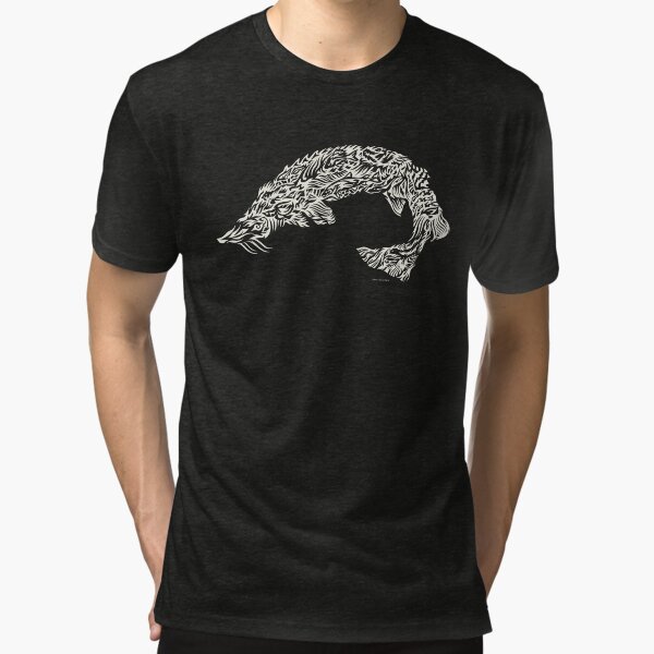 Sturgeon Illustration Tri-blend T-Shirt