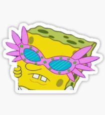 Spongebob Pink Glasses Sticker
