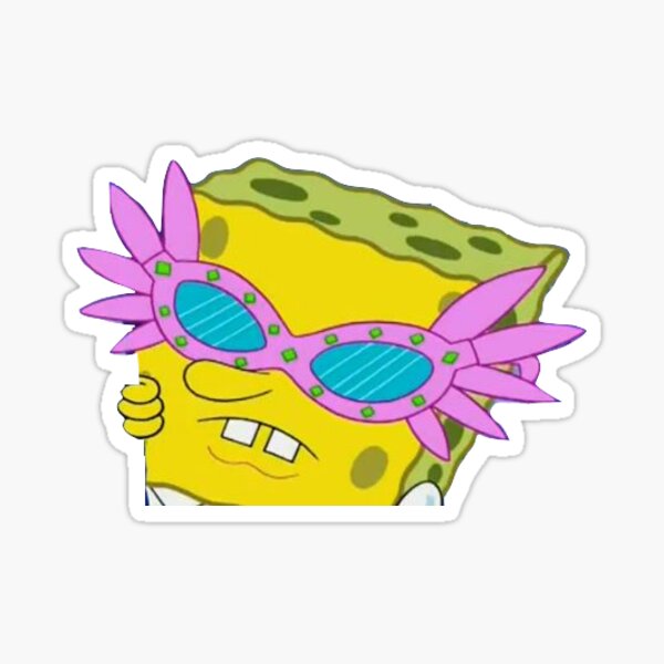 Lunettes Spongebob Pink Sticker