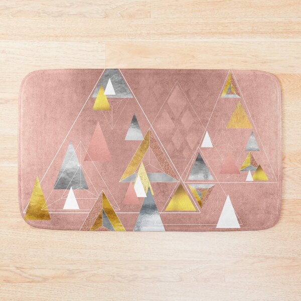 Item preview, Abstract Geometric triangles, gold, silver rose gold designed and sold by Glimmersmith.
