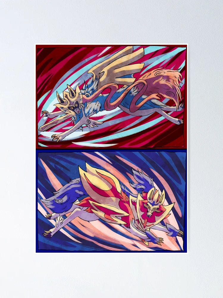 Greatwolves Zacian & Zamazenta Art Board Print for Sale by Grune Dragon