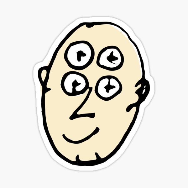 Four Eyes Sticker