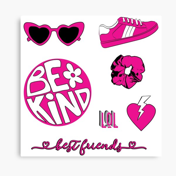 Pink Be Kind Aesthetic Sticker Pack Photographic Print for Sale by  The-Goods