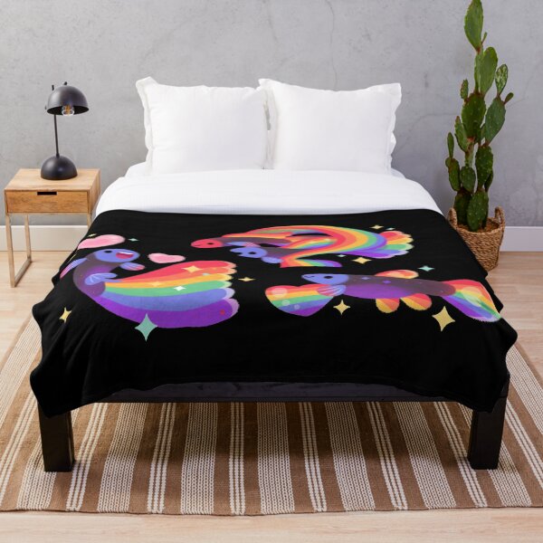 Rainbow guppy 5 Throw Blanket