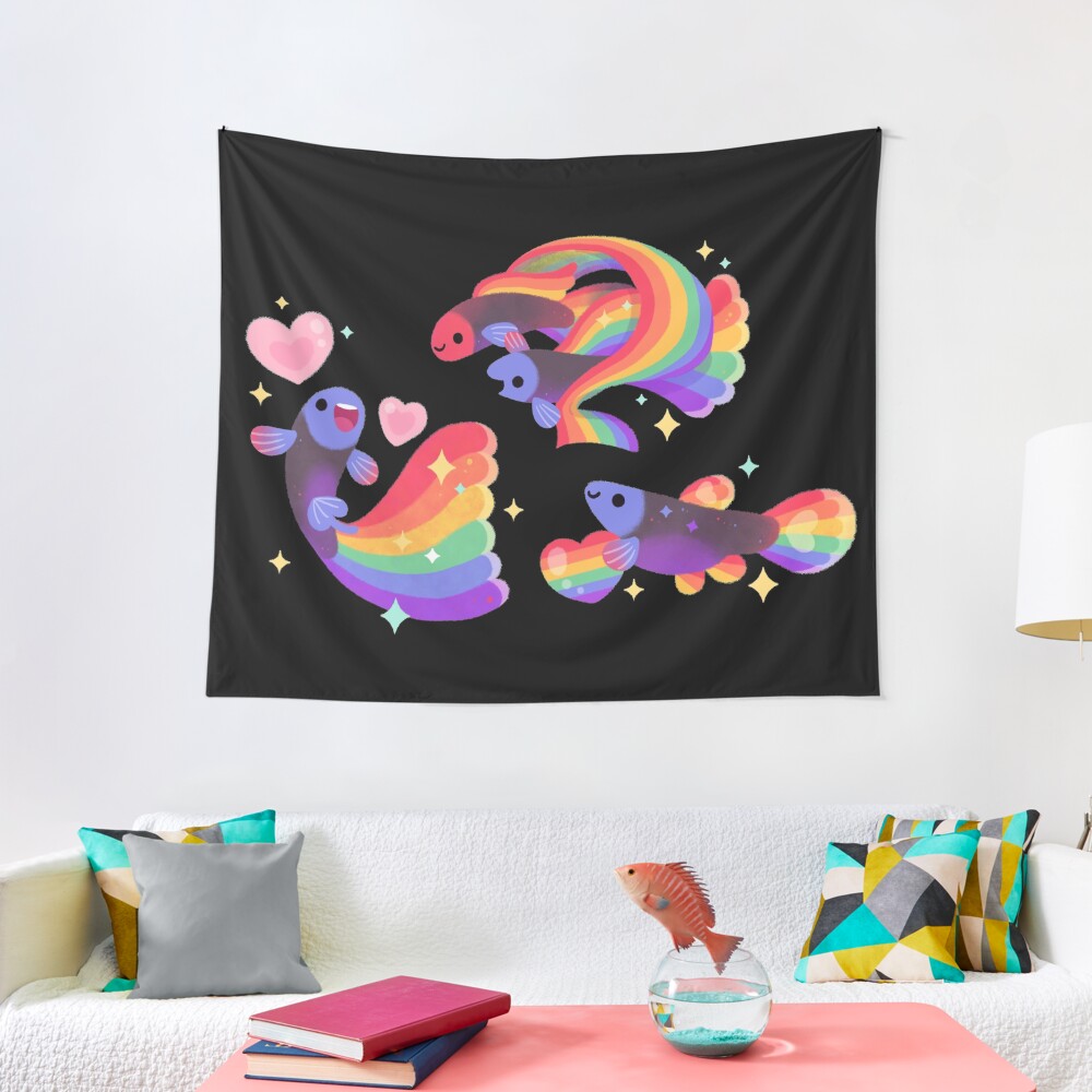 Rainbow guppy 5 Tapestry