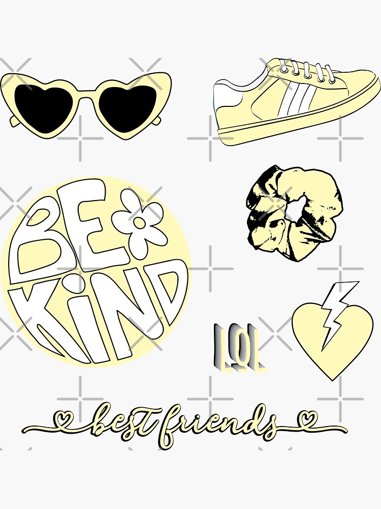 Yellow Stickers| Aesthetic stickers| Waterbottle stickers| Journal  stickers| Bujo stickers| VSCO stickers| Trendy stickers|Gifts for friends